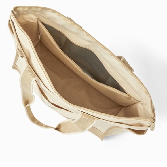 🚨Warm Sand Colorblock Canvas Boat Tote - Picture 4 of 11